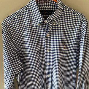 Men’s Ralph Lauren SLIM FIT stretch Oxford Plaid Shirt size M